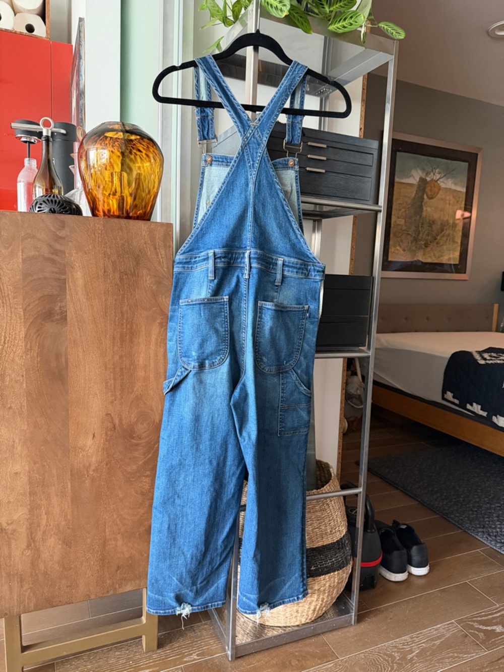 Pilcro Blue Denim Women’s Overalls - Picture 2 of 10